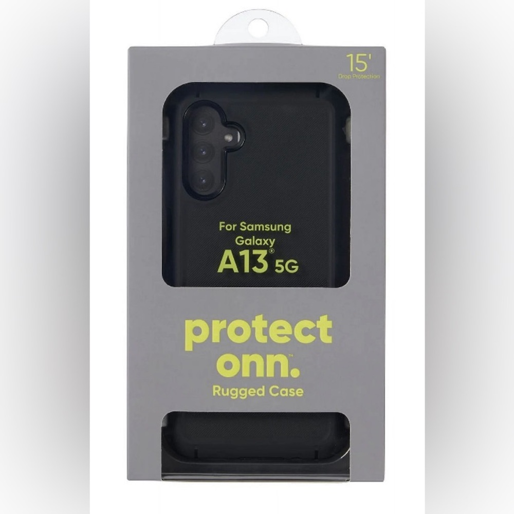 onn. Rugged black phone case for Samsung Galaxy A13 5G